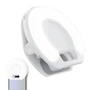 Luz de Selfies Portátil - Lámpara LED de Clip con Relleno Regulable | Luz para Teléfono LED Recargable - para Podcast Videoconferencia Viajes Exteriores Streaming En Y Fotografía