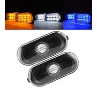 Luz de señal de giro, 2 uds., Marcador lateral de coche, luz de advertencia de señal de giro con cubierta de lámpara negra para Bora/Golf 4/MK4