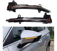 Luz de señal de giro de la lente del espejo retrovisor ajuste Seat Ateca 2016-2019 Cupra Ateca/Seta Tarraco 2018 2019 (Amarillo-Negro)