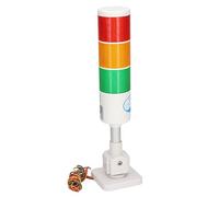 Luz de Señal Industrial, 12V / 24V Columna de 3 Capas LED Torre de Señal Luz de Pila con Zumbador, Luz de Advertencia Industrial de Seguridad Constante e Intermitente Luz de Andon (12V)