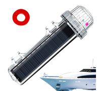 Luz de señal marina: baliza impermeable con energía solar control inteligente | advertencia neta para muelle, zona construcción, seguridad en bote, navegación al aire libre y uso marino