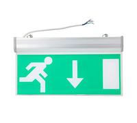 Luz de señalización de emergencia LED, señal de iluminación de salida de emergencia verde, luz indicadora de evacuación de seguridad automática para lugares de entretenimiento. Supermercados, hoteles,
