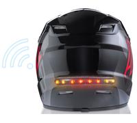Luz de señalización de freno con cable para casco