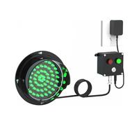 Luz de señalización industrial, parada y arranque, semáforo LED rojo/verde for muelle de carga, control por pulsador, listo for usar, for intersecciones, fábricas, escuelas y peajes.(100mm/4in)