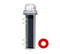 Luz de señalización marina - Luz intermitente de seguridad solar | Control inteligente impermeable | Luz de detección intermitente para muelles y construcción | Función marina duradera | Usos