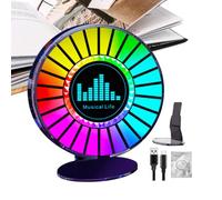 Luz de sonido RGB: carcasa de ABS, lámpara de escritorio recargable, control de sonido, dispositivo de ajuste de estado de ánimo | Iluminación de sincronización de música con tabletas de