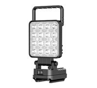 Luz de taller inalámbrica de 4 pulgadas, protección de batería inteligente para baterías DCB206 de 20 V, mecánica, camión, garaje, camping, tareas, herramienta de iluminación LED para taller