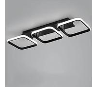 Luz de Techo 3 rectángulos LED Última Personalidad White Black Aisle Light para la Oficina de Entrada del Pasillo Cocina de la Oficina de la Oficina 33W