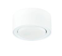 Licht-Erlebnisse Foco redondo de superficie JAMEY metal blanco bajo deslumbramiento GX53 Ø10cm casero techo spot dormitorio