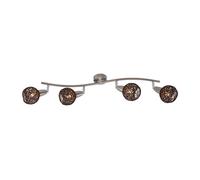 Luz De Techo Briloner Proyector Níquel Mate/Marrón Máx. 4 X 5,5W E14 Ajustable