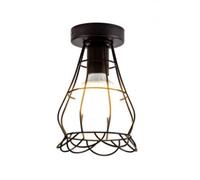 Luz de Techo de Hierro de Estilo Punk, luz de Techo de Montaje Semi-Flush con Mini Jaula de Metal, lámpara Colgante para el Pasillo del Pasillo del Pasillo del Pasillo de la casa del Dormitorio de la