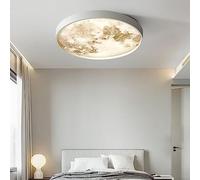 Luz de techo de luna LED Lámpara de techo redonda ultrafina Lámpara de araña de luna de simulación Luz de techo de pasillo de entrada para dormitorio, sala de estar, dormitorio de niños y niñas