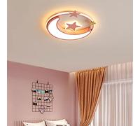 Luz de Techo de Techo lámparas de Chicas y Boy's Boys Techo s lámpara de Forma de Estrella de Metal de la Luna para habitación para niños, 3000k/4500k/6000k