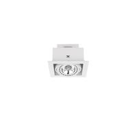 Luz De Techo Empotrada Spot Cuadrada De Metal Blanca GU10 19cm Ajustable