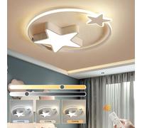 Luz De Techo LED Blanca | Lámpara Infantil Redonda Moderna | Star Starry Sky Niños Luz | Ø55cm 48W | Regulable Con Control Remoto 2700K-6500K | Habitación Infantil Niños Niñas De Techo Dormitorio