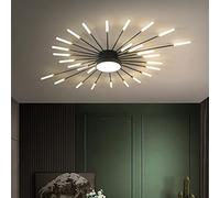 Luz de techo LED moderna 28 + 1 cabezas Candelabros negros semiempotrados Iluminación de techo para dormitorio Sala de estar Cocina Comedor Restaurante