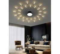 Luz de techo LED moderna 30 + 1 cabezas Candelabros negros semiempotrados Iluminación de techo para dormitorio Sala de estar Cocina Comedor Restaurante