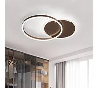 Luz de techo LED moderna, lámpara de techo de control remoto, luces colgantes de techo de lámpara, geometría de oro redondo y montura de descarga de pescado blanco compatible con dormitorio de sala