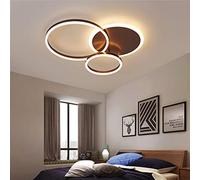 Luz de techo LED moderna, lámpara de techo de control remoto, luces colgantes de techo de lámpara, geometría de oro redondo y montura de descarga de pescado blanco compatible con dormitorio de sala