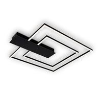 Luz De Techo LED Nico Duo Negra 48x57cm 28W 3000lm Cálido 3 Niveles Regulable