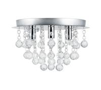 Lámpara de techo colgante Cristal artificial cromo/plata (3 x G9) - 3 luces- para dormitorio, salón
