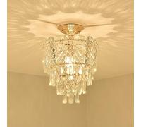 Luz de Techo montada en Semi Santio de Cristal Pasillo de Cristal Cerca de la Boutique de Techo Decoración de la lámpara de araña de Cristal de Colgante Vintage para el vestíbulo del vestíbulo del
