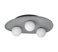 Luz De Techo OSRAM G9 3 Bombillas Metal Vidrio Gris Blanco 50 cm