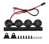 Luz de techo universal LED DIY círculo simulación estante de equipaje lámpara accesorios de faros adecuados para TRX4/SCX10 1/10 RC coche rastreador(4LED)