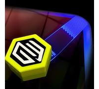 Luz de tintado Cut Right, luz LED con imán para tintado de lunas, herramienta recargable y resistente a los arañazos para cortar láminas de tintado de lunas y realizar trabajos en los bordes yellow