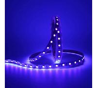 Luz de tira LED UV/ultravioleta púrpura SMD 5050 16.4FT/5M 300 LEDs 12V LED con fuente de alimentación 12V 5A para fiesta interior, pintura corporal, boda