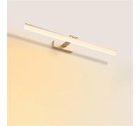 Luz de tocador LED, iluminación de tocador con espejo montado en la pared, accesorios de luces de pared ajustables de oro cepillado para armario de baño,Warm white,16W 70CM