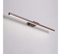 Luz de Tocador Led Marrón de Metal para Baño, Lámpara de Pared con Espejo Frontal para Maquillaje Y Iluminación Sobre Espejo/80Cm