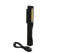 Luz de Trabajo,asidero Recargable LED Bolígrafo de Bolsillo con imán Clip,Inspección de la lámpara Mini llevó Linterna de Mano,Camping Linterna (Color : Negro)