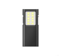 Luz de trabajo COB, reflector portátil recargable de 2000 mAh con 4 modos (alto/bajo/punto/flash), iluminación compacta brillante para camping y uso al aire libre (negro)