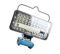 Luz de trabajo inalámbrica de 14,4 V para reflector LED alimentado por batería para talleres, lámpara portátil con puerto de carga rápida para reparación de vehículos de 7 a 8 pulgadas