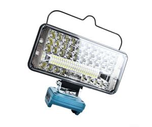 Luz de trabajo inalámbrica de 14,4 V para reflector LED alimentado por batería para talleres, lámpara portátil con puerto de carga rápida para reparación de vehículos de 7 a 8 pulgadas