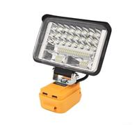 Luz de trabajo inalámbrica dinámica alimentada por compatibilidad de batería de 20 V, ofrece dos prácticas opciones de carga USB (6 pulgadas)