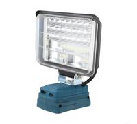 Luz de trabajo LED 5 pulgadas 48 LED linterna recargable con puerto USB cabeza giratoria foco portátil para acampar al aire libre taller (B)