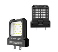 Luz de trabajo LED de 14 W para herramienta eléctrica de 12-72 V, enchufe | Luz LED compacta de 14 W con enchufe ajustable que se adapta a herramientas eléctricas de 12 a 72 V para baterías para