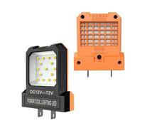 Luz de trabajo LED de 14 W para herramienta eléctrica de 12-72 V, enchufe | Luz LED compacta de 14 W con enchufe ajustable que se adapta a herramientas eléctricas de 12 a 72 V para baterías para