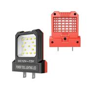 Luz de trabajo LED de 14 W para herramienta eléctrica de 12-72 V, enchufe | Luz LED compacta de 14 W con enchufe ajustable que se adapta a herramientas eléctricas de 12 a 72 V para baterías para