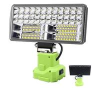 Luz de Trabajo LED Inalámbrica Compatible con Ryobi 18V ONE+ Batería 6000LM 38W Linterna Super Brillante Luz de Inundación Portátil con 2 Modos de Iluminación y Cabezal Ajustable