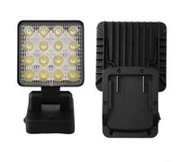 Luz de trabajo LED inalámbrica para 18 V BS18 para LT SB18 SSD18 SSW18, cabezal giratorio de 330° con gancho, linterna brillante de 1200 lm para camping, taller, construcción, color rojo y negro