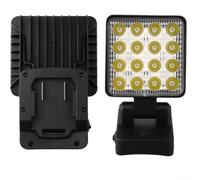 Luz de trabajo LED inalámbrica para PARKSIDE X20V 18V para batería PAP20A1 PAP20A3, cabezal inclinable de 90° con gancho, linterna portátil de 1200LM para reparación de garaje de camping, color negro