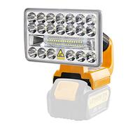 Luz de trabajo LED multifuncional de 18W,2000lm,proyector de largo alcance con antorcha de puerto USB,compatible con Dewalt 18V batería de litio para linterna exterior,luz de trabajo(sin batería)