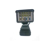 Luz de trabajo LED para acampar al aire libre, luz de trabajo portátil a pilas con iluminación brillante, diseño compacto, negro, 15 x 11,5 cm, modelo USB dual