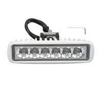 Luz de trabajo LED para barcos marinos 12W IP67 12V 24VDC Luz blanca brillante 6 cuentas LED Luces todoterreno de aluminio a prueba de golpes para automóviles Yates Iluminación de (Blanca y azul)