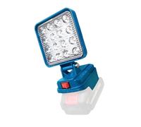 Luz de trabajo LED universal puerto de carga USB para baterías de litio de 14,4-20 V, diseño plegable, materiales ABS, herramienta de iluminación, adaptador de carga USB