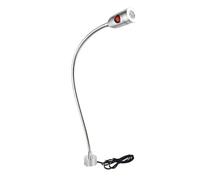 Luz de trabajo máquina herramienta LED 800mm, lámpara tallado Jade 24v 220, iluminación punzón Industrial pequeña, mesa, torno CNC 1W 3W 5W para torno(Warm light,1W24V strong magnet)