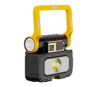 Luz de trabajo portátil, linterna luminosa para reparaciones, lámpara solar recargable inalámbrica energéticamente eficiente para camping, garaje, jardín y terraza